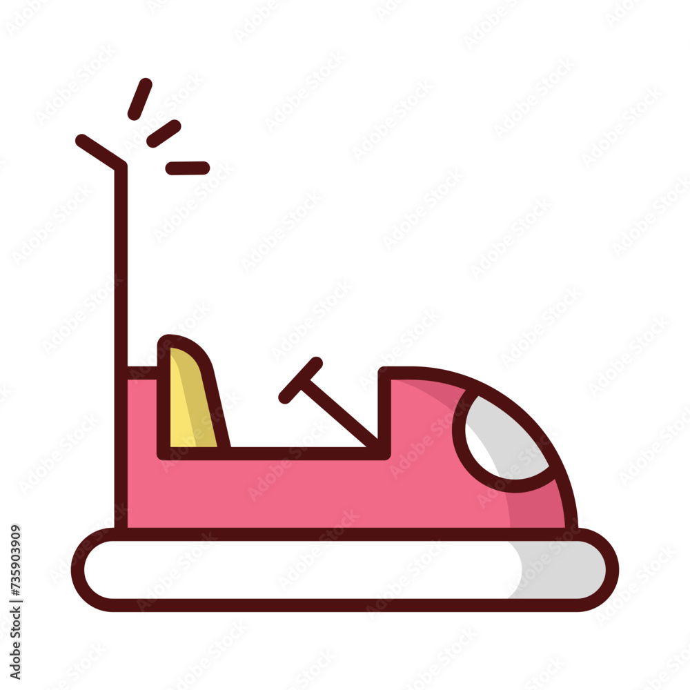 Bumper Car Icon vector. Stock illustration. Bumper Car Icon vector. Stock illustration.