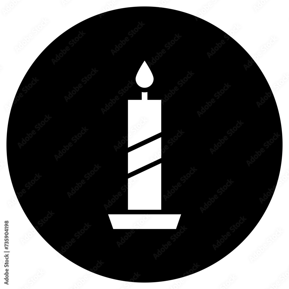 Obraz premium Candle Vector Icon Design Illustration