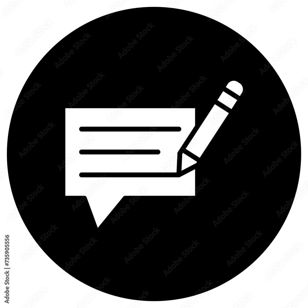 Commentary Vector Icon Design Illustration Commentary Vector Icon Design Illustration