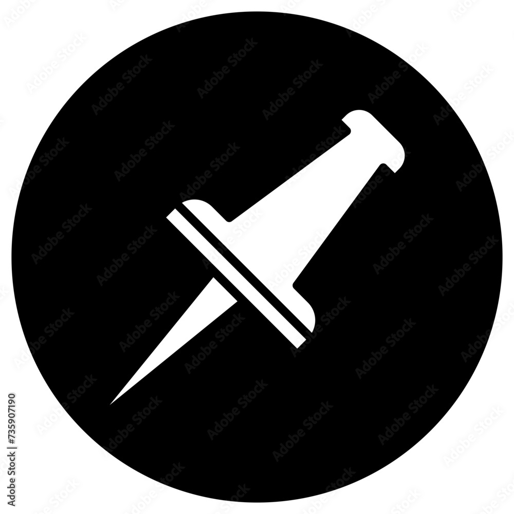 Pushpin Vector Icon Design Illustration Pushpin Vector Icon Design Illustration