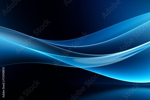 Blue wave gradient color background. Blue curve banner design. 