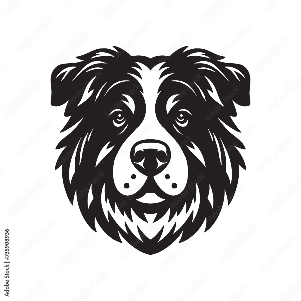 dog logo illustration template
