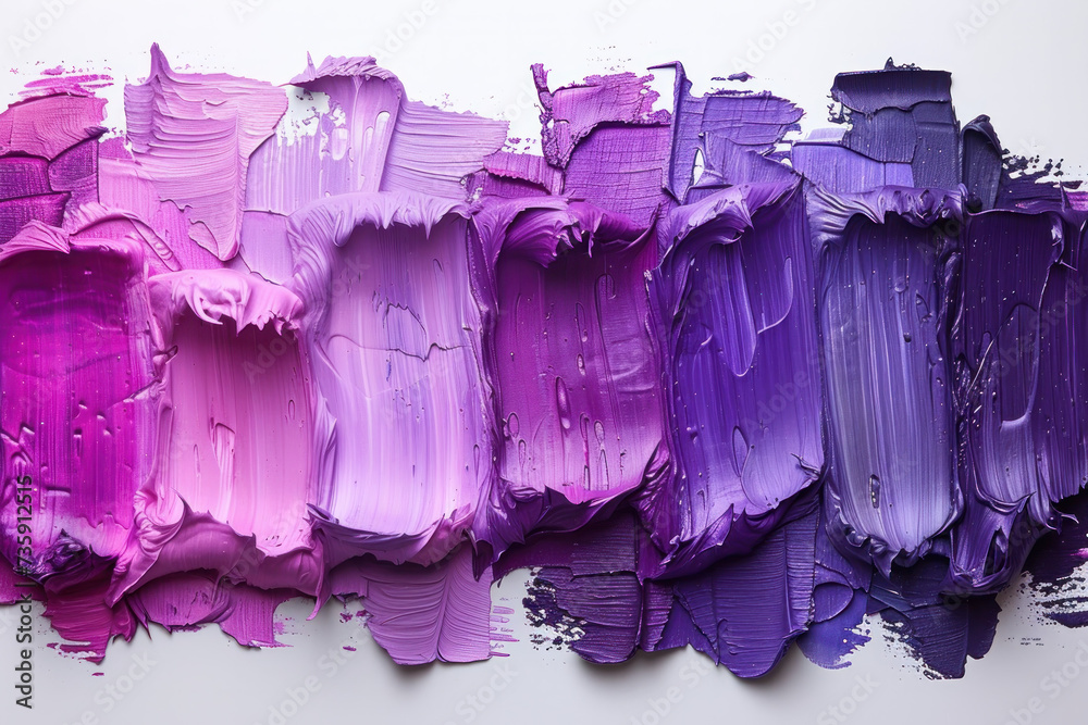 Group of Purple Paint on White Surface