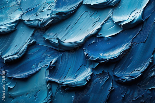 Close-Up of Blue Paint Texture