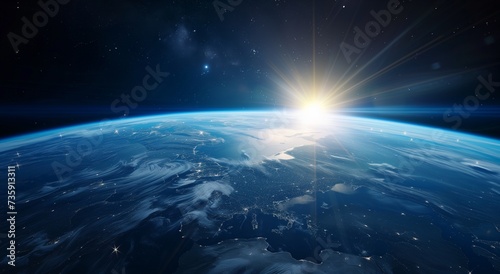 Sunlight Spreading Across Earth's Surface from Space