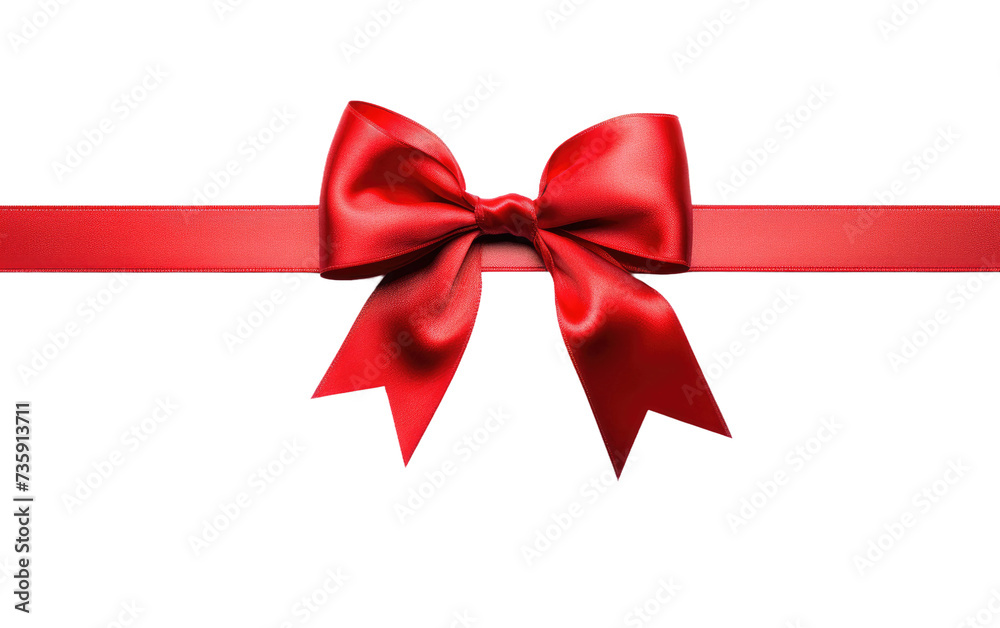 Red Ribbon With Bow. A photo of a red ribbon adorned with a bow, adding an elegant touch to any gift or decoration. Red Ribbon With Bow. A photo of a red ribbon adorned with a bow, adding an elegant touch to any gift or decoration.