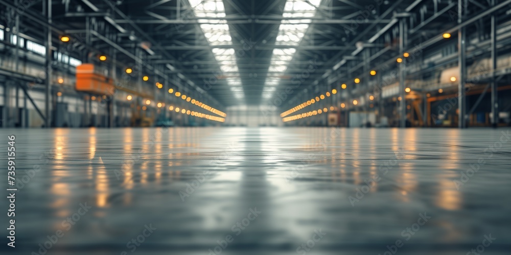 Obraz premium Large factory workshop background