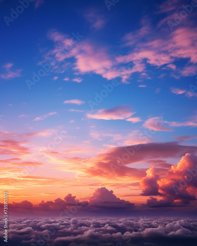 Beautiful sunset sky background