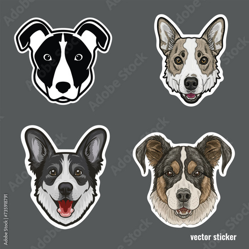 vector sticker cartoon graphics      