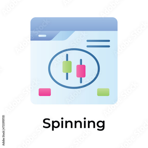 An amazing spinning top icon, online business and finance, trading concept