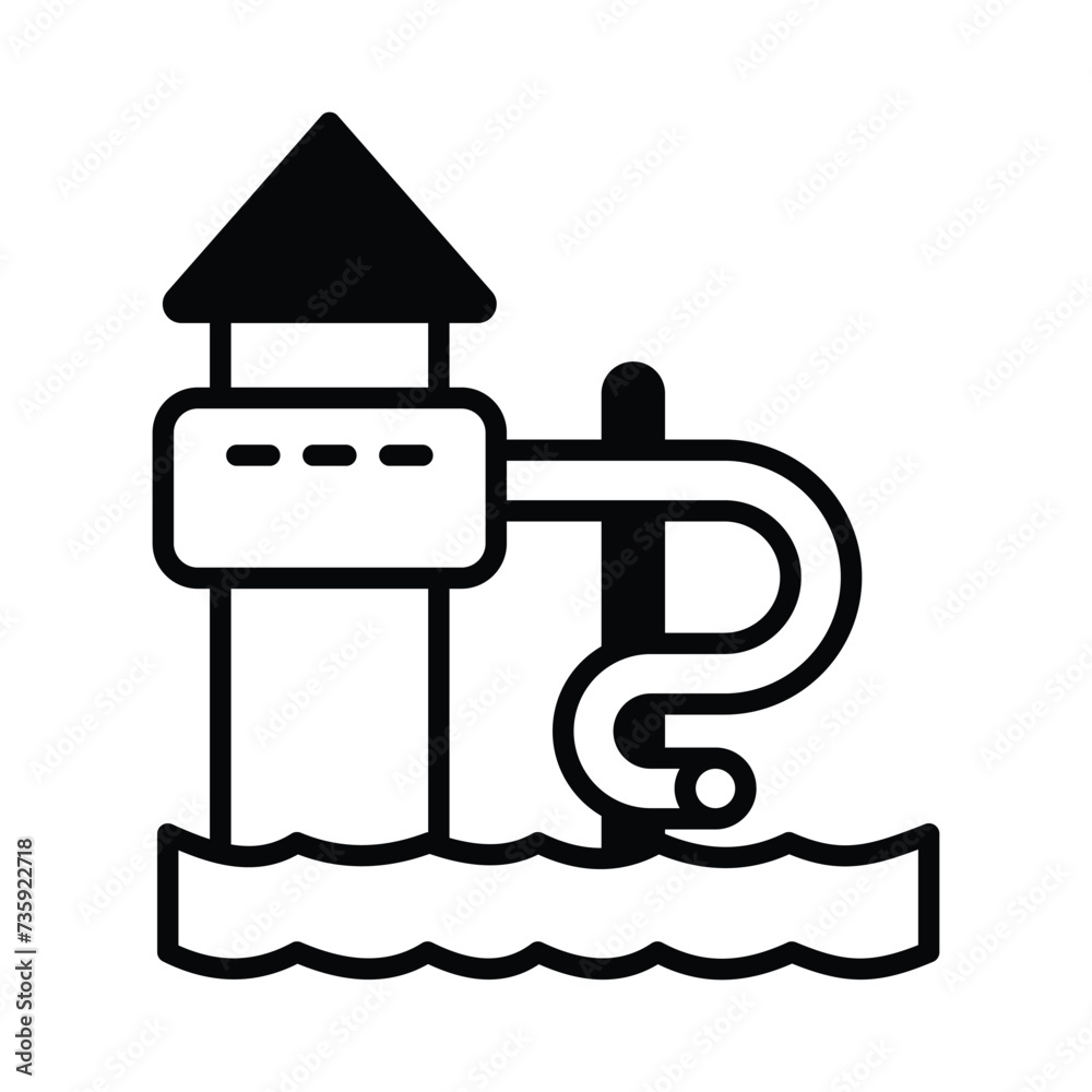 Water Slide Icon vector. Stock illustration.
