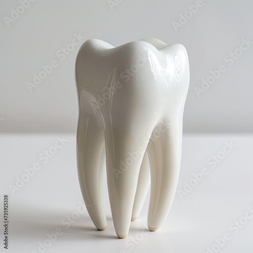 Large ceramic white tooth