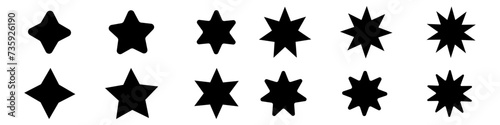 Star minimal vector icon. Rating symbol in trendy flat style for web design, social media, infographic or app.