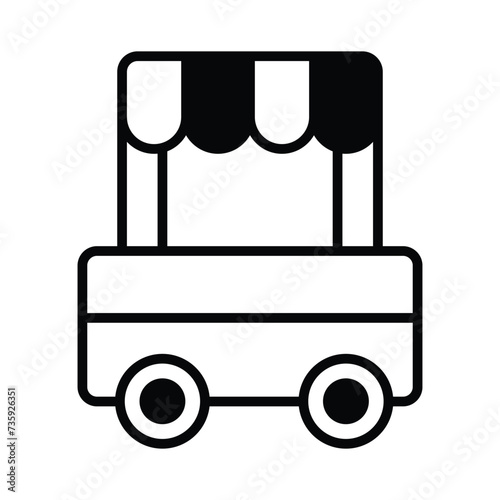 Booth Icon vector. Stock illustration.
