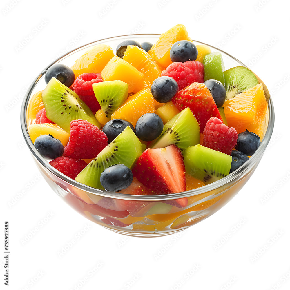 fruit salad isolated on white or transparent background fruit salad isolated on white or transparent background