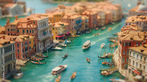Venetian Charm: Miniature Canal Scene