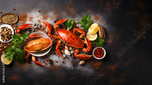Cooked crabs