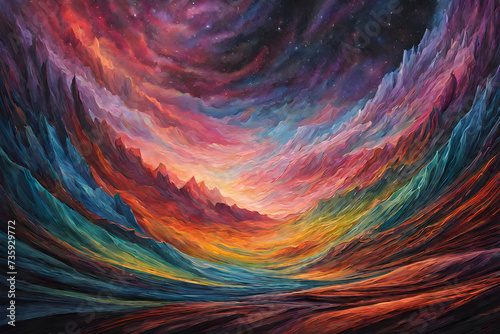 Colorful Landscape Abstract Background 