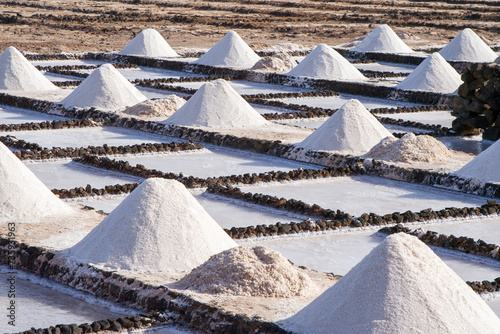 Canvastavla salt mine in the saline of Janubio at the canary island of Lanzarote,