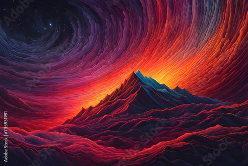 Colorful Landscape Abstract Background 