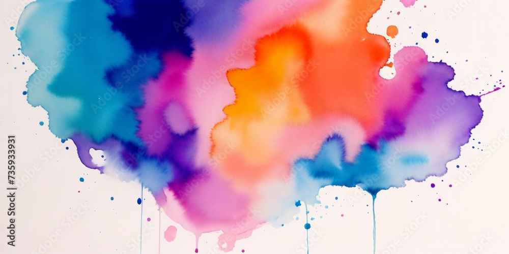 Fototapeta premium Colorful watercolor painting