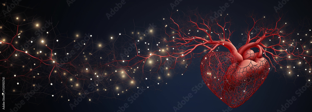 the creation of a heart using Nano sized comp - obrazy, fototapety, plakaty 