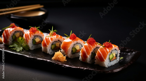 Fresh sushi rolls
