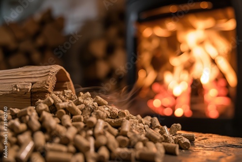 Compressed fuel pallets for heating boilers and fireplaces. Organic granulated biomass for space heating.