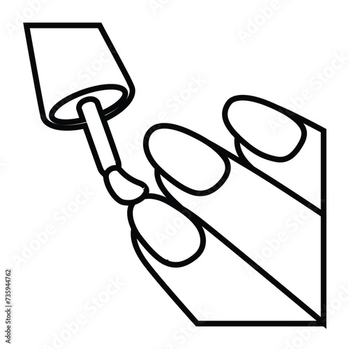 Nail polish vector icon. Isolated finger nail manicure sign design.