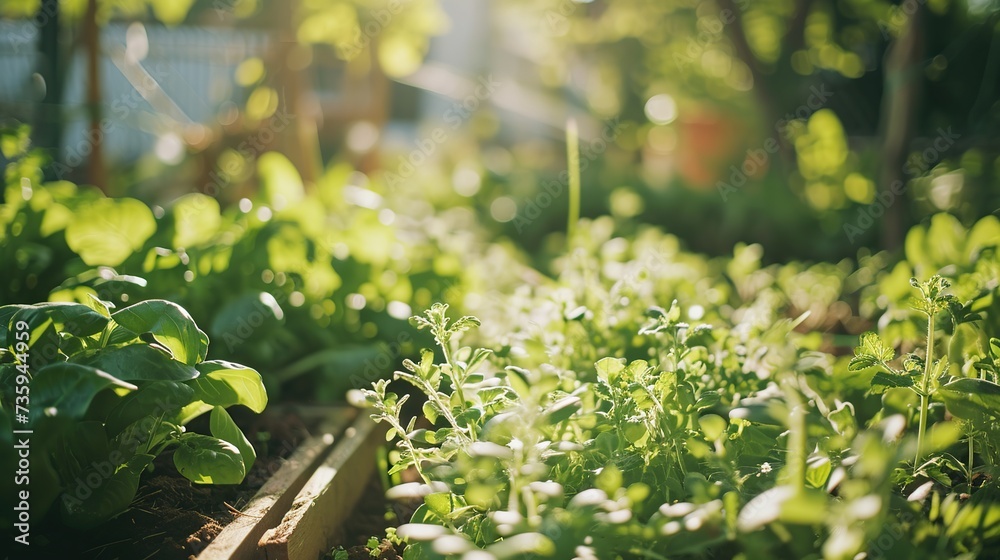Fresh green plants in an urban garden, symbolizing sustainability and local produce, ideal for articles on urban farming and healthy living, with room for added text. Fresh green plants in an urban garden, symbolizing sustainability and local produce, ideal for articles on urban farming and healthy living, with room for added text.