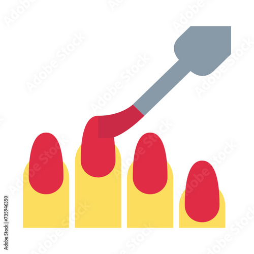 Nail polish vector icon. Isolated finger nail manicure sign design.