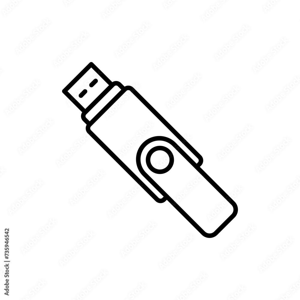 Flash drive outline icons, minimalist vector illustration ,simple transparent graphic element .Isolated on white background Flash drive outline icons, minimalist vector illustration ,simple transparent graphic element .Isolated on white background