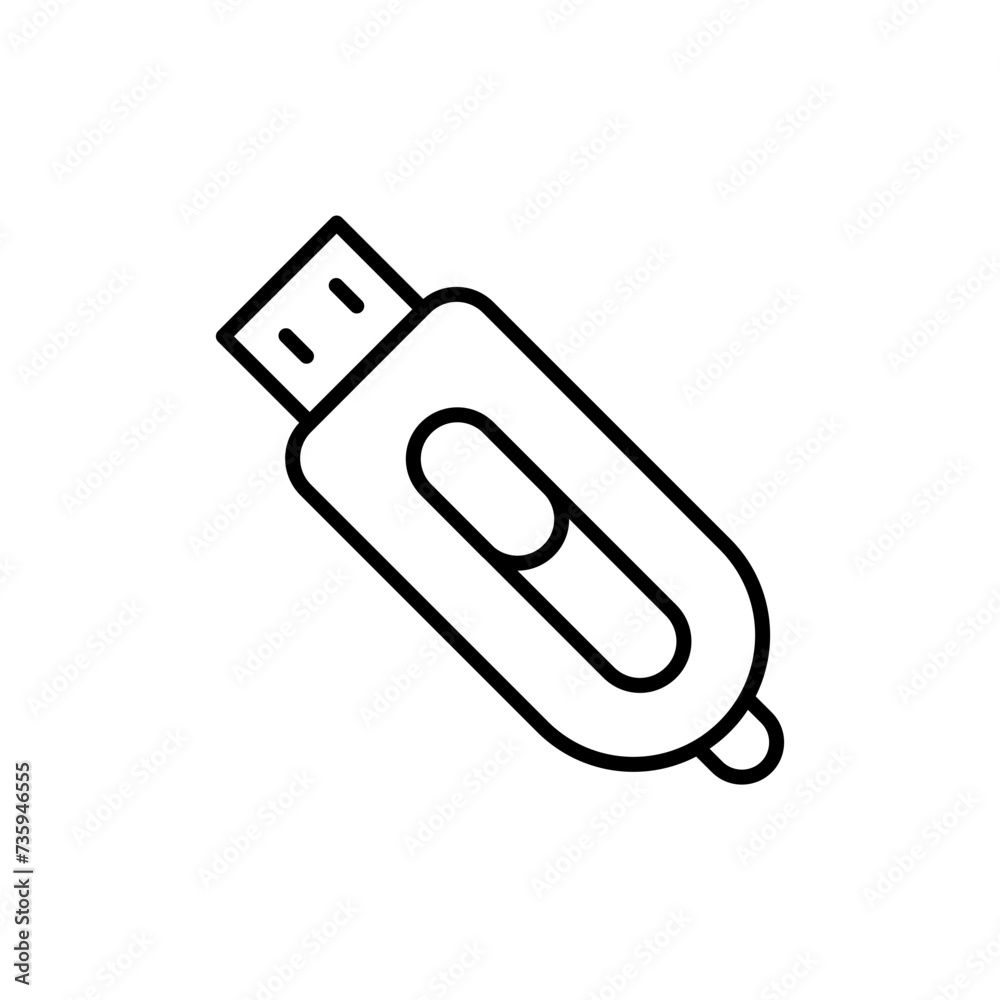 Flash drive outline icons, minimalist vector illustration ,simple transparent graphic element .Isolated on white background Flash drive outline icons, minimalist vector illustration ,simple transparent graphic element .Isolated on white background