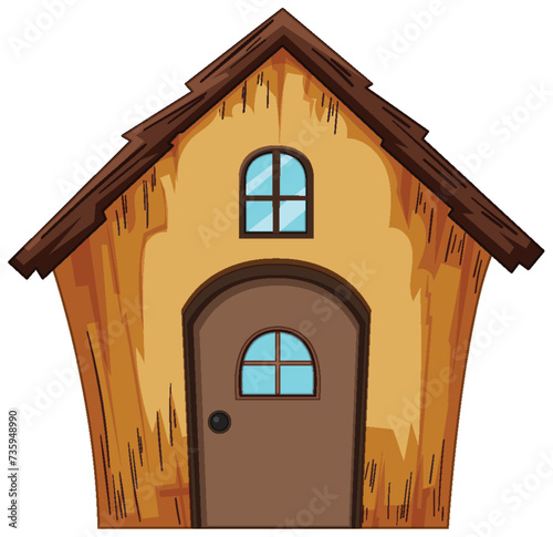 A simple, inviting cartoon illustration of a house.
