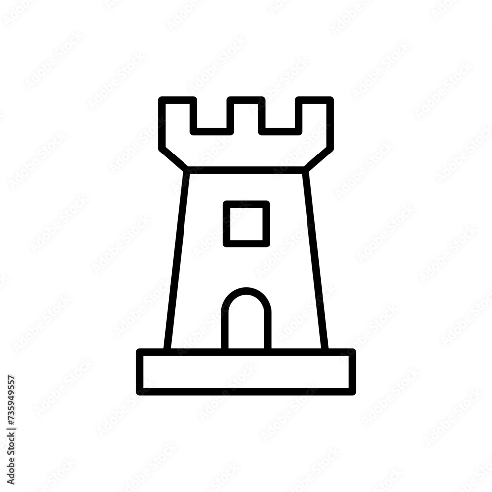 Fortress outline icons, minimalist vector illustration ,simple transparent graphic element .Isolated on white background Fortress outline icons, minimalist vector illustration ,simple transparent graphic element .Isolated on white background
