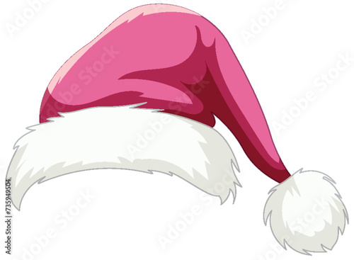 Vector graphic of a classic Santa hat.