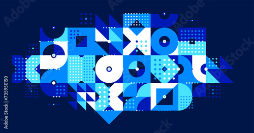 Trendy geometric vector motif over dark background, abstract geometry modular tiling composition, wallpaper 70s retro wallpaper, rhythmic dotted graphic design forms.