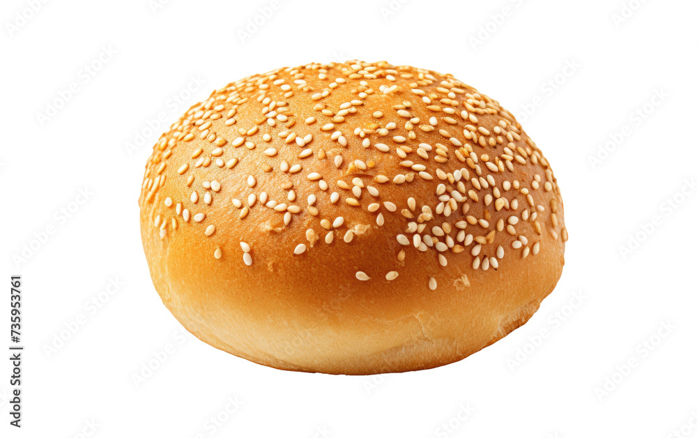 Sesame Seed Bun. A sesame seed bun, placed on a Transparent background, displaying its texture and color. Sesame Seed Bun. A sesame seed bun, placed on a Transparent background, displaying its texture and color.