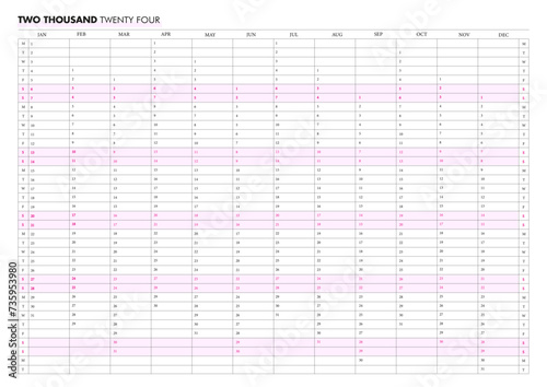 2024 Calendar, 2024 Perpetual Calendar