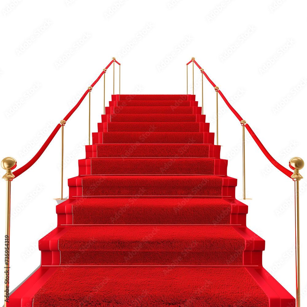 red carpet, isolated on transparent background red carpet, isolated on transparent background