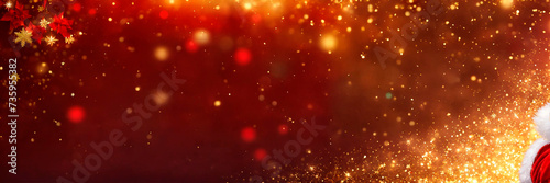 red gold christmas background abstraction. Selective focus.
