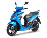 Blue scooter motorcycle isolated from white or transparent background