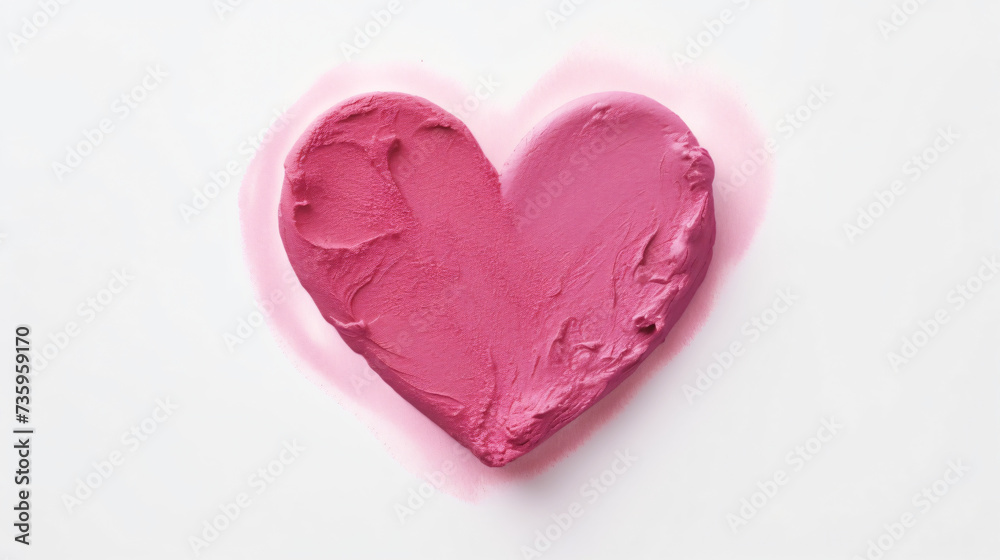 lipstick smudge or color paint heart