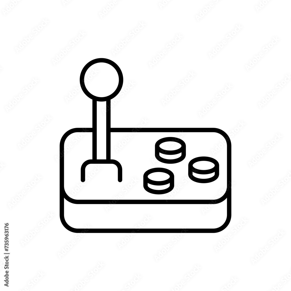 Joystick outline icons, minimalist vector illustration ,simple transparent graphic element .Isolated on white background Joystick outline icons, minimalist vector illustration ,simple transparent graphic element .Isolated on white background