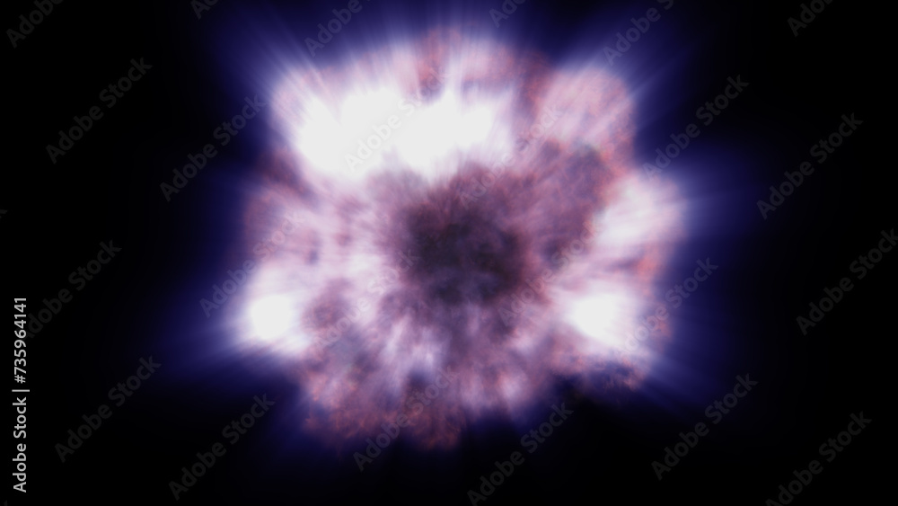 Fototapeta premium fire flame explosion in space