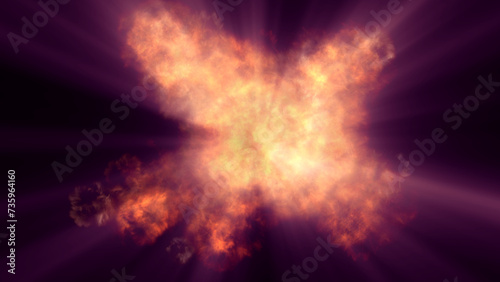 fire flame explosion in space