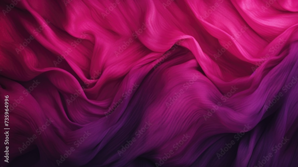 Obraz premium Textured fuchsia silk fabric. Luxury textiles and fashion design concept.