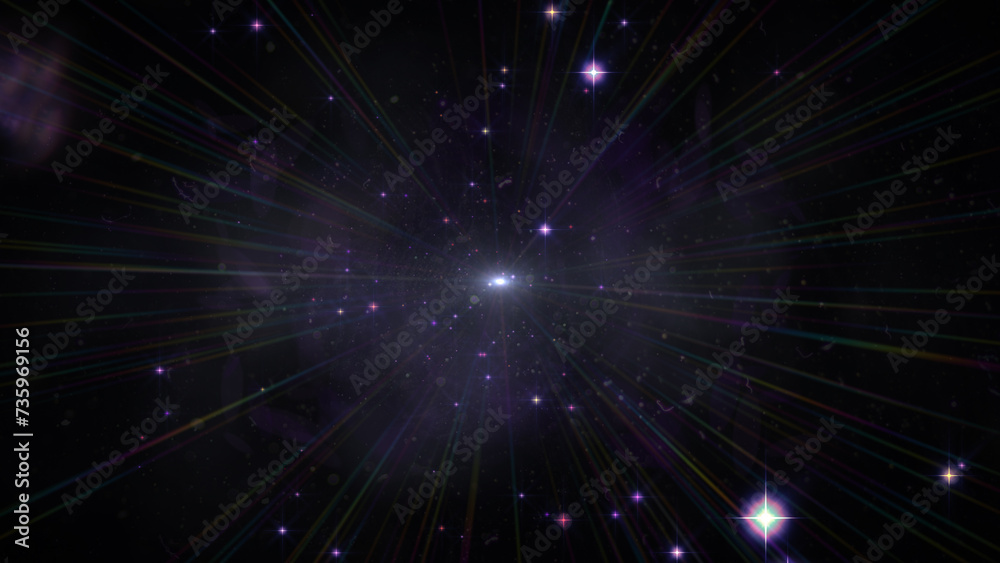 Obraz premium star explosion in space, star ray