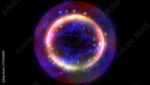 atom light ray glow abstract