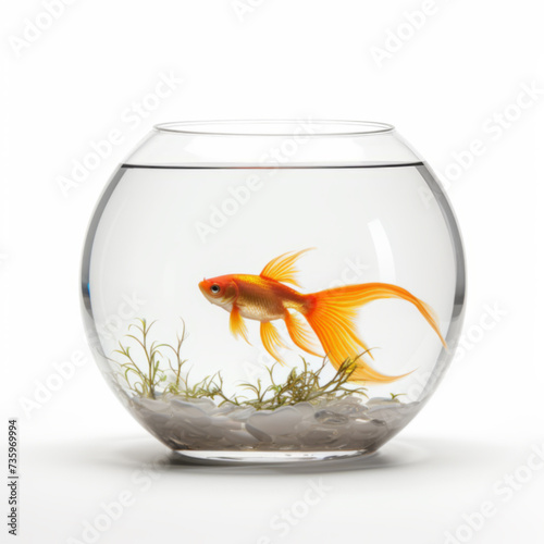 Fish bowl with gold fish